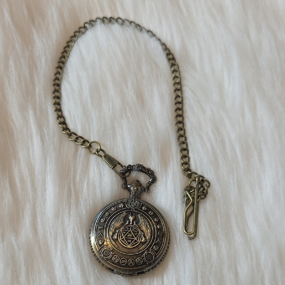 Vintage Gold Pocket Watch with Chain